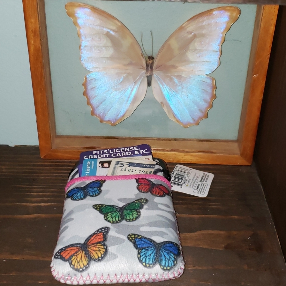 Hemp Butterfly Be Happy Cigarette Pouch Case Case - Picture 8 of 11